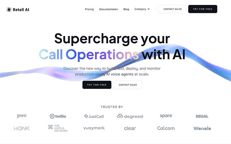 Retell AI Home Page