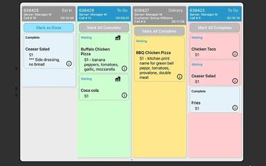 Revel Systems color-coded tasks