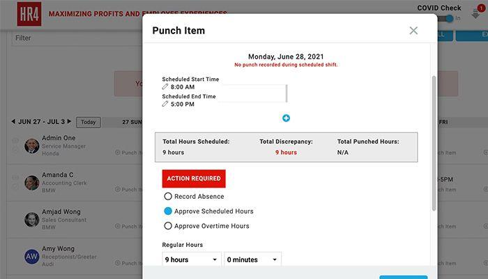 Review and edit Timecards