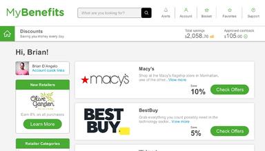 Reward Gateway SmartHub discounts screenshot