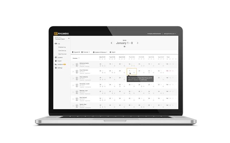 Rhumbix Scheduling