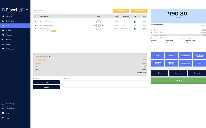 Ricochet POS Point of Sale