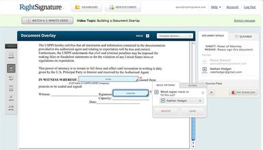 Right Signature Document Overlay