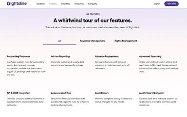 Rightsline Tour of the Features