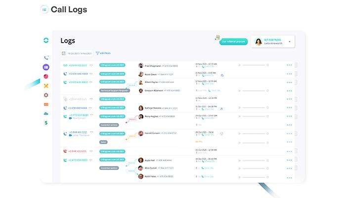 Ringover Advanced Call Logs