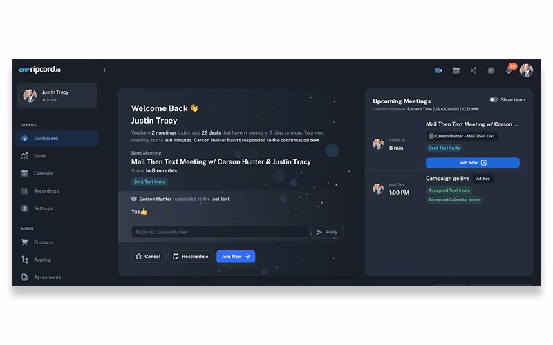 Ripcord Dashboard