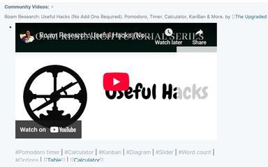 Roam Research Hacks