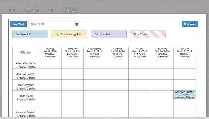 Roosted employee scheduling