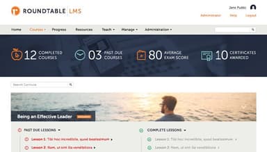 Roundtable Online Learning LMS Courses