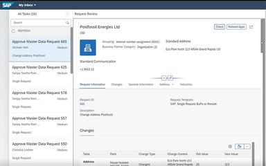 SAP Master Data Governance Request Review