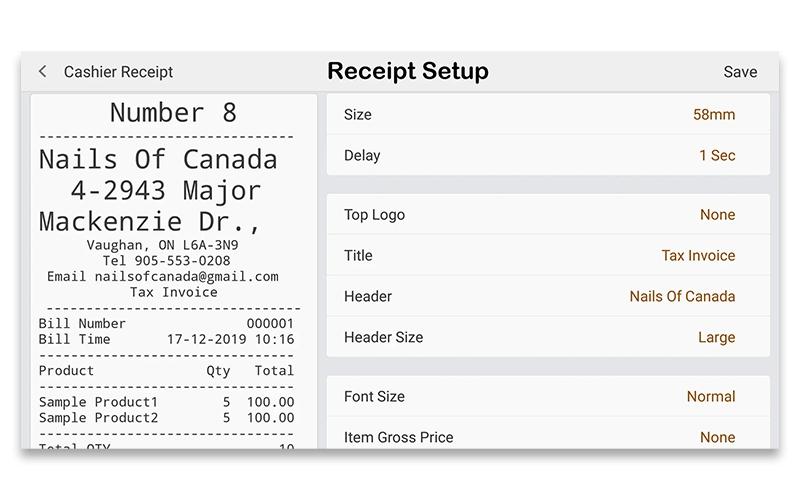 SOLVRPOS Receipt Overview