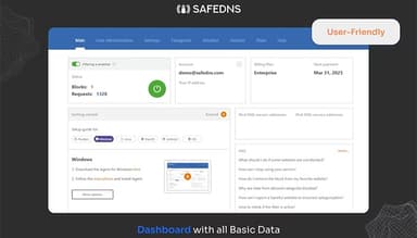 SafeDNS User Friendly Dashboard