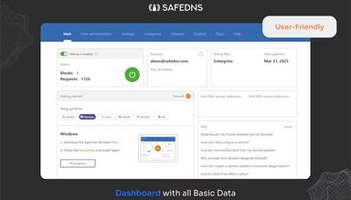 SafeDNS User Friendly Dashboard