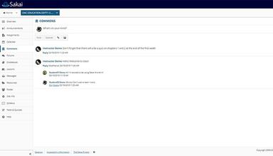 Sakai LMS-commons social media tool