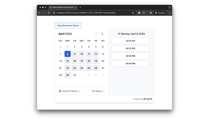 Nylas Docs Scheduler