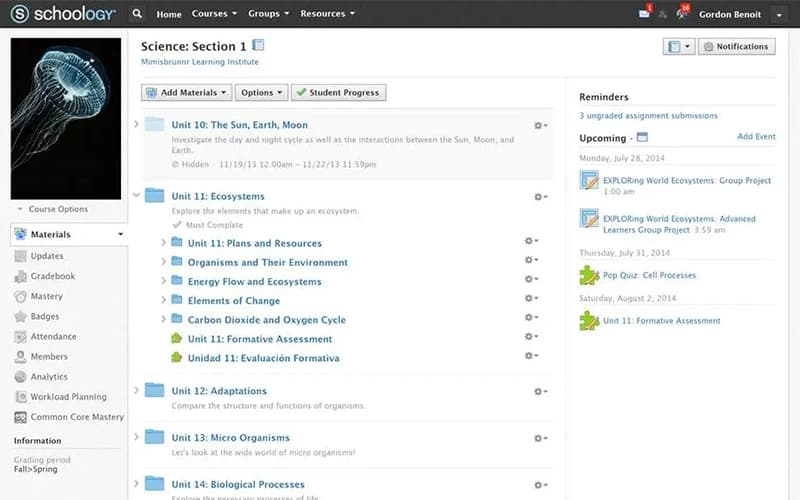 Schoology LMS Course Materials