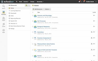 Schoology LMS My Resources