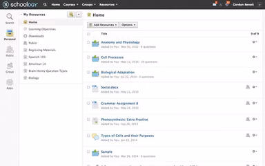 Schoology LMS My Resources