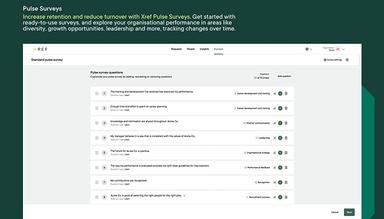 Screenshot of Xref Pulse Surveys questions to collect employee feedback