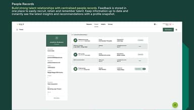 Screenshot of Xref dashboard showing centralised people records to store employee and candidate data safely and easily