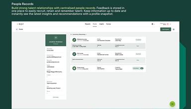Screenshot of Xref dashboard showing centralised people records to store employee and candidate data safely and easily