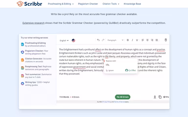 Scribbr AI Writing Tools