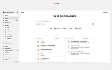 Secoda Homepage