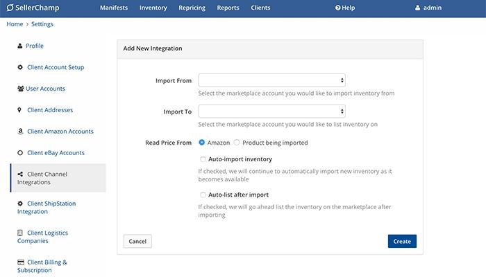 SellerChamp Add New Integration