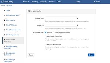 SellerChamp Add New Integration