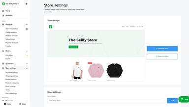 Sellfy Store Customization