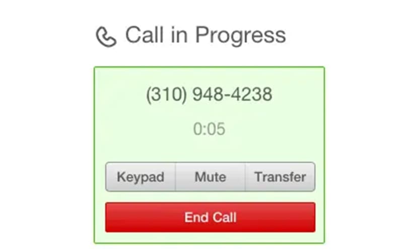 SendHub Call In Progress