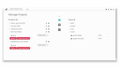 SentiSight-ai Manage Projects