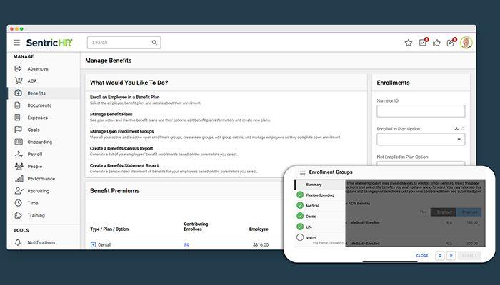 Sentric Hr Manage Benefits