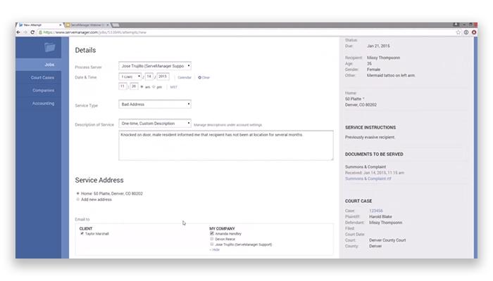 ServeManager Job Details