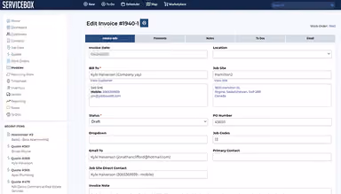 Service Box Invoice