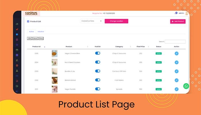 SetMyCart Product List