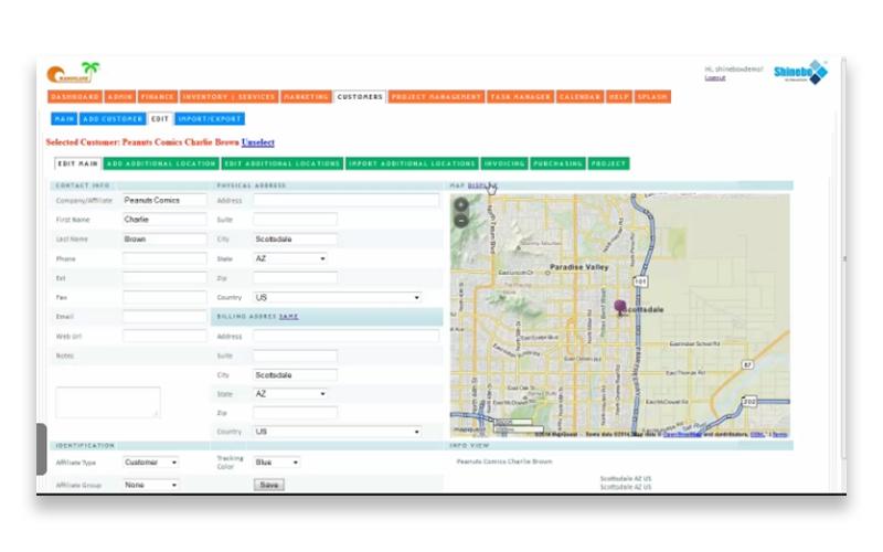 Shinebox Contact View