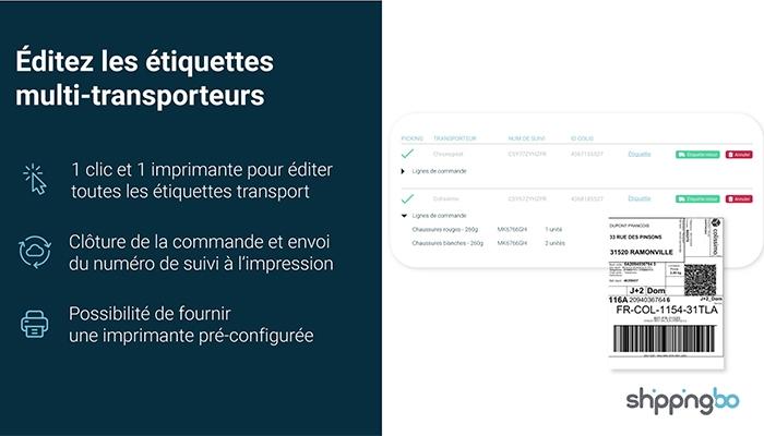Éditez les étiquettes multi-transporteurs