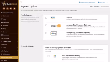 Shopaccino Flexible Payment Options for Customers