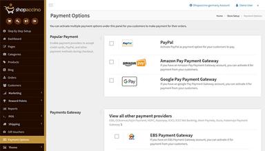 Shopaccino Flexible Payment Options for Customers