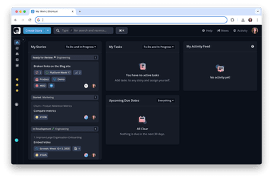 Shortcut Dashboard