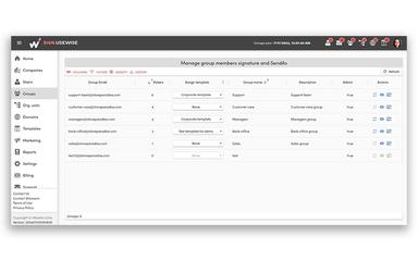 Sign-UseWise Groups Page