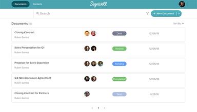 SignWell Document List View