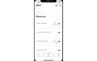 Sincx Learn Mobile View