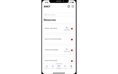 Sincx Learn Mobile View