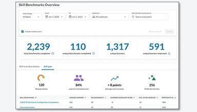 Skillsoft Benchmarks Overview Dashboard