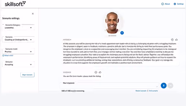 Skillsoft CAISY Interface For Safe Work Conversations Practice