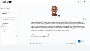 Skillsoft CAISY Interface For Safe Work Conversations Practice