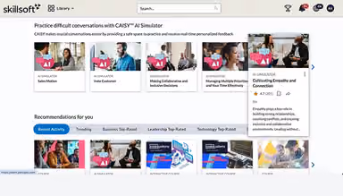 Skillsoft AI Coach And Personalized Learning Recommendations
