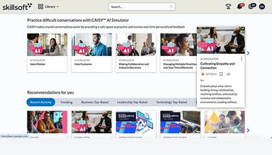 Skillsoft AI Coach And Personalized Learning Recommendations